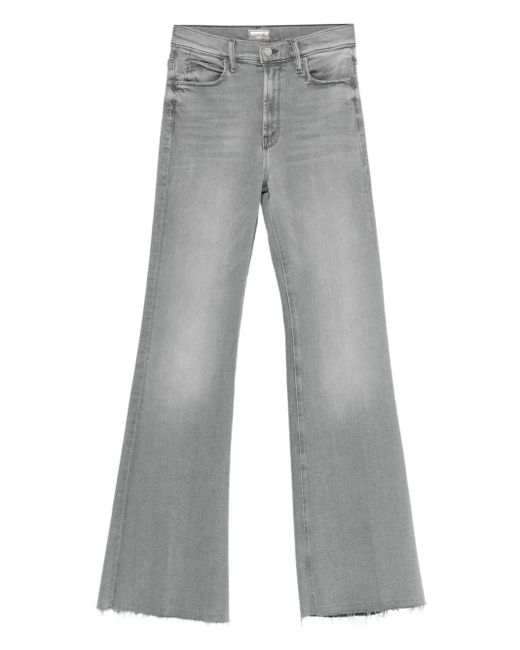 Mother Gray Schlagjeans Mit Ausgefranstem Saum