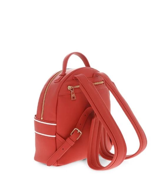 Moschino Red Love Logo-Print Backpack