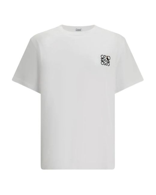 Loewe Relaxed Fit T-Shirt in het White voor heren