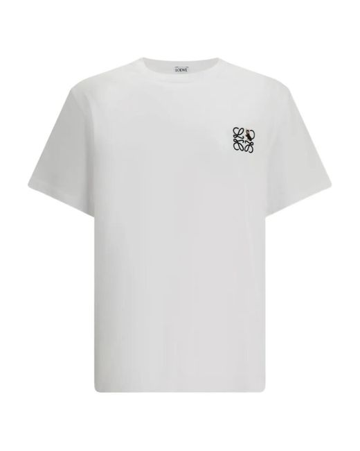 Loewe メンズ ホワイト ロゴ Tシャツ 【公式通販】