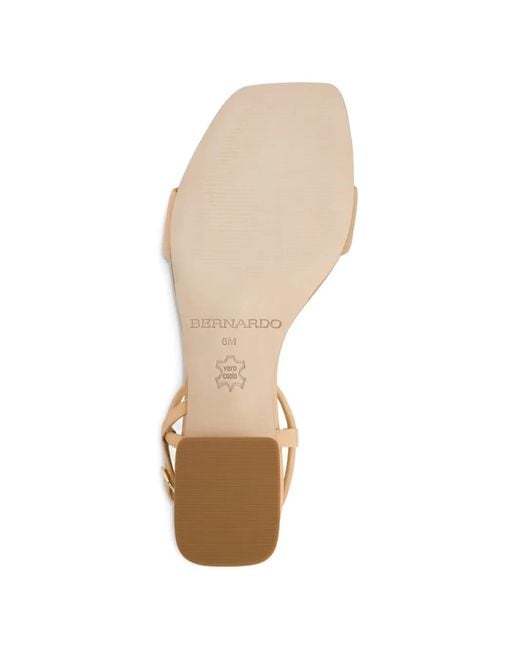 Bernardo Natural Josei Square-Toe Sandals