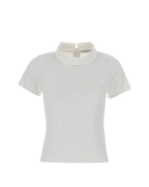 Givenchy White Roll-Up Poplin T-Shirt