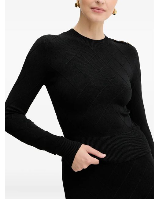 Jersey Con Botones Y Efecto De Rombos MARCIANO BY GUESS de color Black