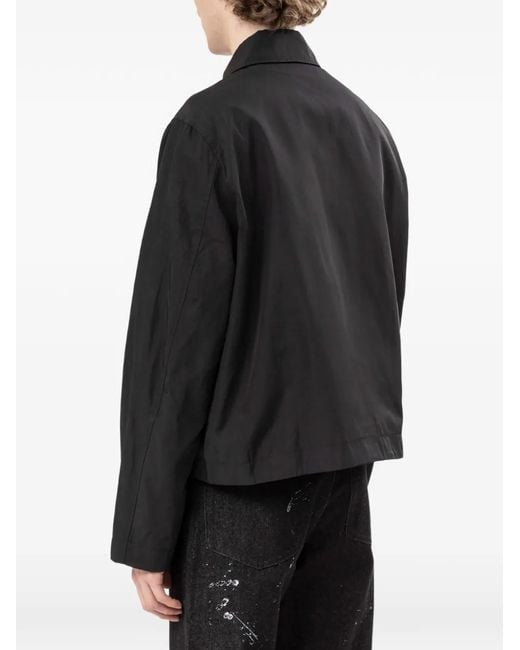 DOMREBEL Black Backstage Embroidered Jacket for men