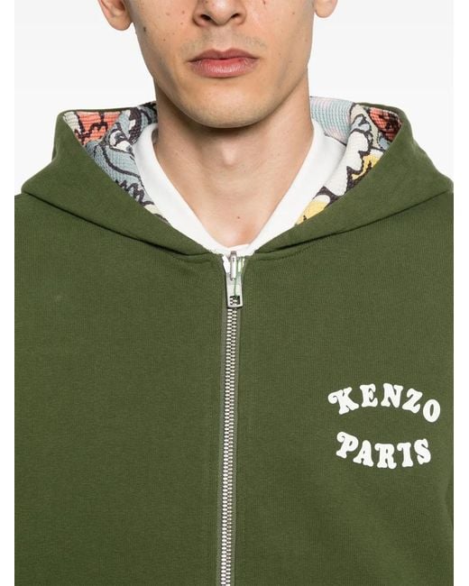 KENZO Green Verdy Reversible Hoodie for men