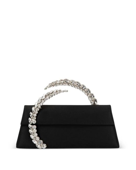 L'ALINGI Black Pochette Karma Ornée De Cristaux