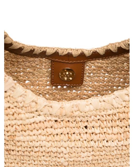 Staud Natural Moon Raffia Tote Bag