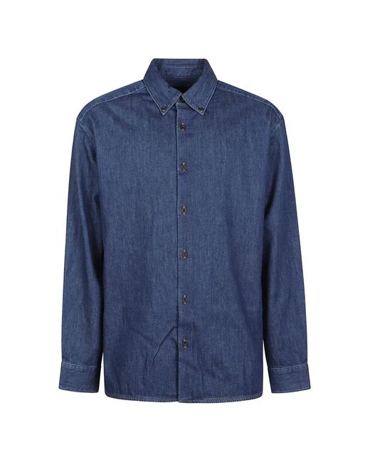 A.P.C. Blue Mathias Denim Shirt for men