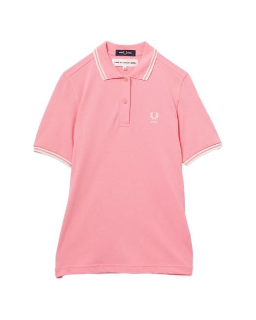 Comme des Garçons Pink Short-Sleeve Polo Shirt