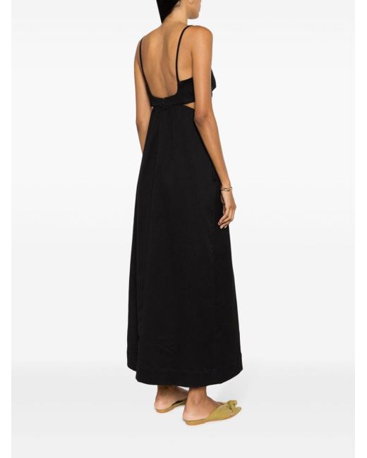 Adriana Degreas Black Sweetheart-neck Cut-out Dress