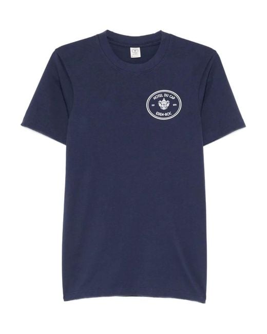 Sporty & Rich Blue Kennedy Graphic-Detail T-Shirt