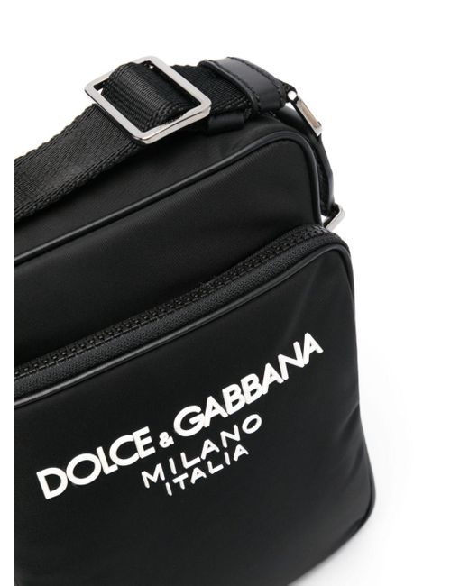 Dolce & Gabbana Black Messenger Bag With Logo for men