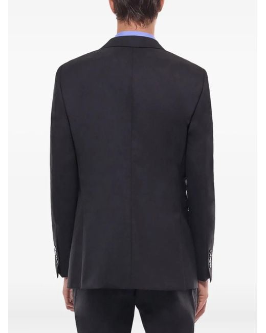 Fursac Black Single-Breasted Notched-Lapel Suit for men