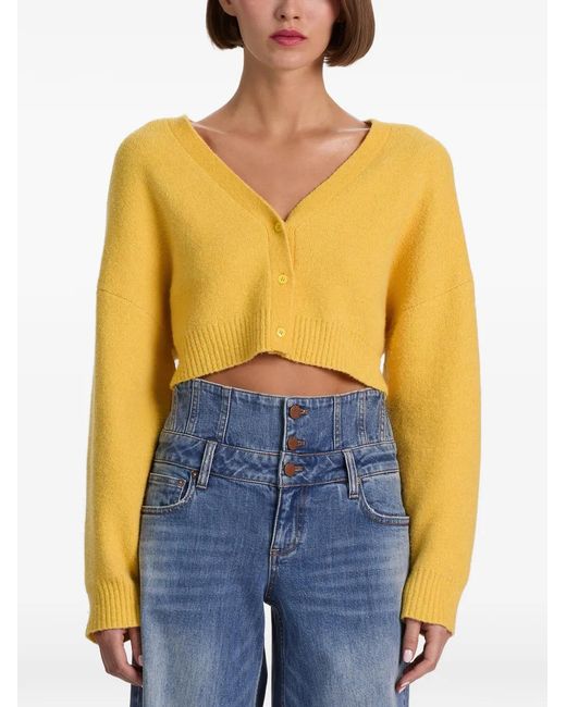 Alice + Olivia Yellow Cardigan Maureen