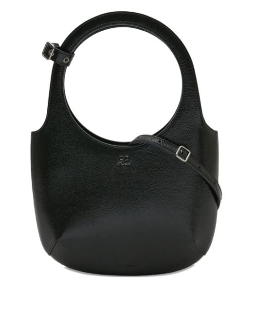Courreges Black Courrèges Holy Naplack Zipped Tote Bag