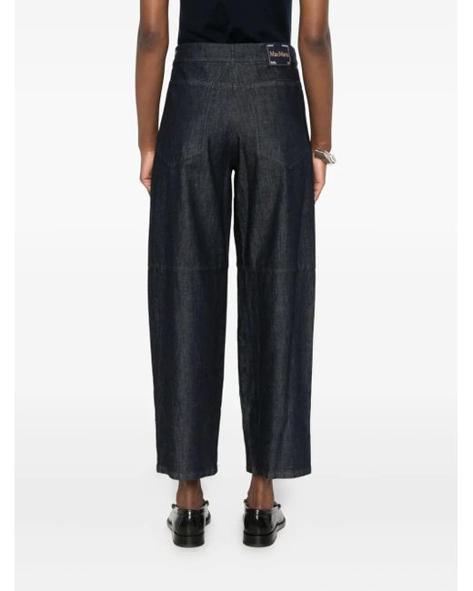 Jeans A Gamba Ampia di Max Mara in Blue