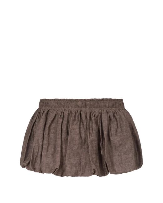 Ludovic de Saint Sernin Brown Palais Gathered Skirt
