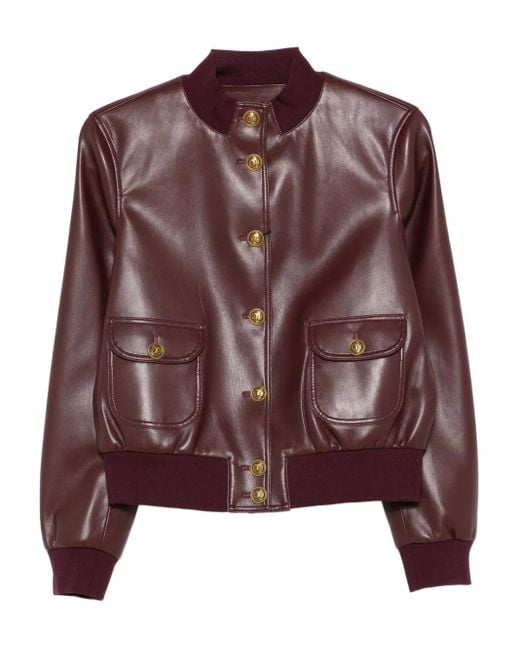 Twinset Brown Button-Fastening Jacket