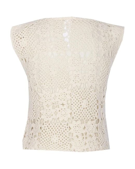 Liu Jo White Knitted Top