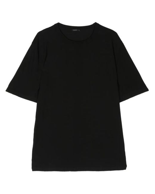Transit Black Round-Neck Cotton T-Shirt for men