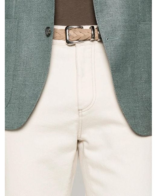Vaqueros Rectos Canali de hombre de color White