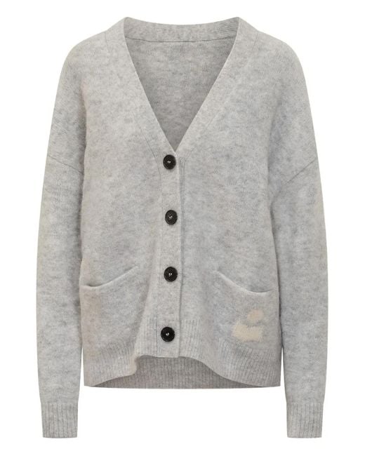 Isabel Marant Gray Eborah Pocket Cardigan