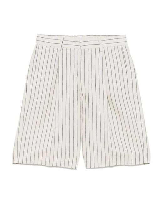 NN07 Gestreepte Shorts in het White voor heren