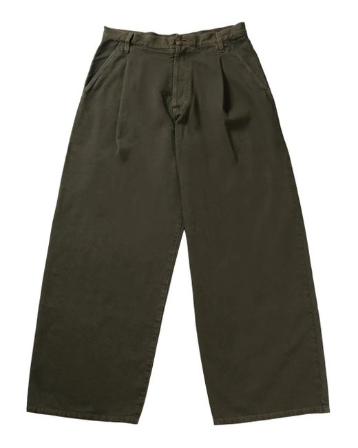 Uma Wang Pleat-detailing trousers in Green für Herren