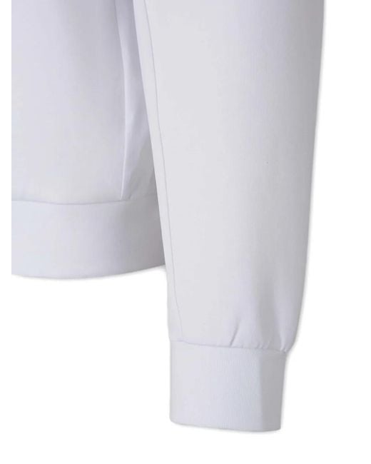 Herno White Sleeve-Pocket Sweatshirt for men