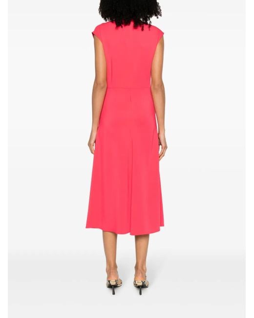 Forte_forte Pink Stretch Crepe Cady Midi Dress