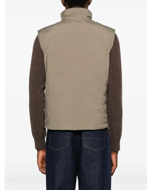 Boss Brown Zip-Up Sleeveless Gilet for men