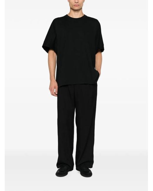 Issey Miyake Black Layered-Sleeve T-Shirt for men