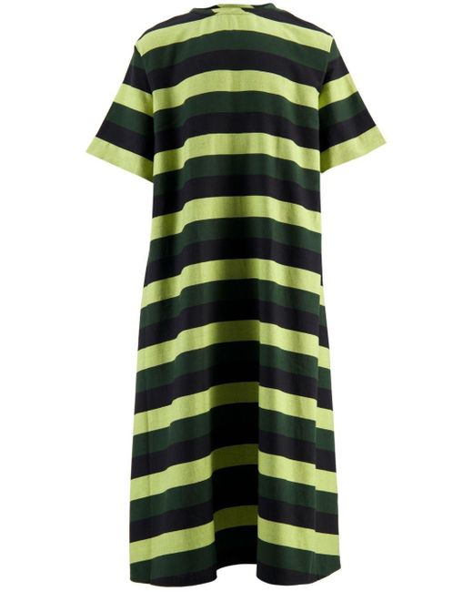Marrakshi Life Green Striped T-shirt Dress