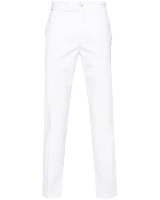 Boss White Mid-rise Chino Trousers for men