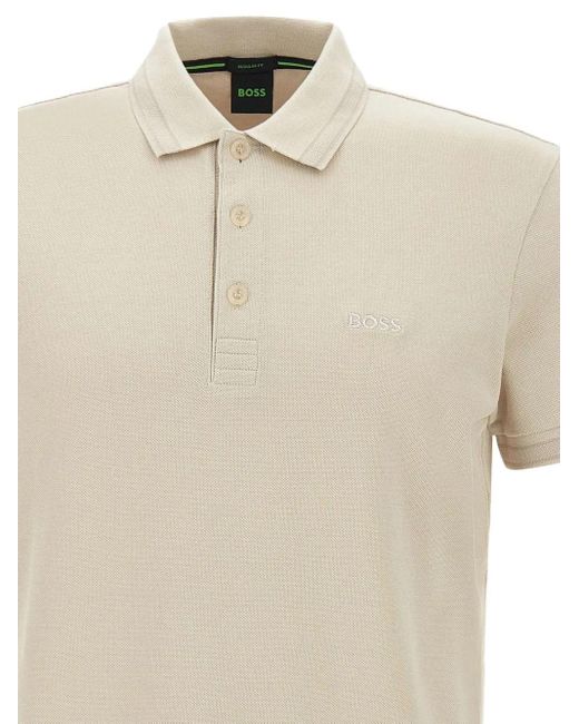 Boss Paddy Poloshirt in Natural für Herren