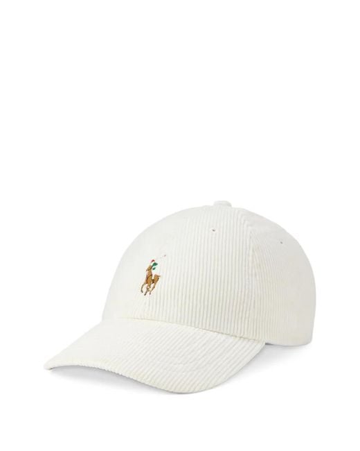 Polo Ralph Lauren White Pony Corduroy Cap for men