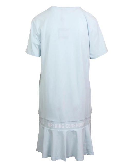 Opening Ceremony Blue Logo-Band Dress