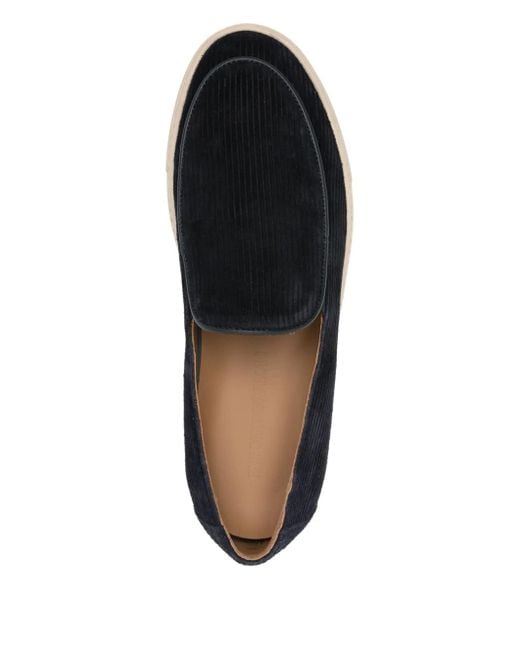 Emporio Armani Blue Suede Loafers for men