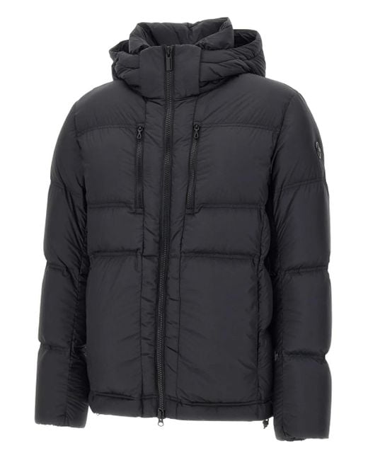 Colmar Black Hooded Quilted Jacket for men