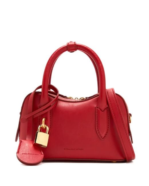 Stella McCartney Red Padlock Top-Handle Bag