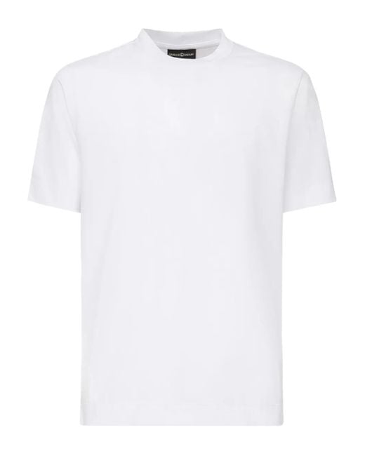 Giuliano Galiano White Round-Neck Short-Sleeve T-Shirt for men