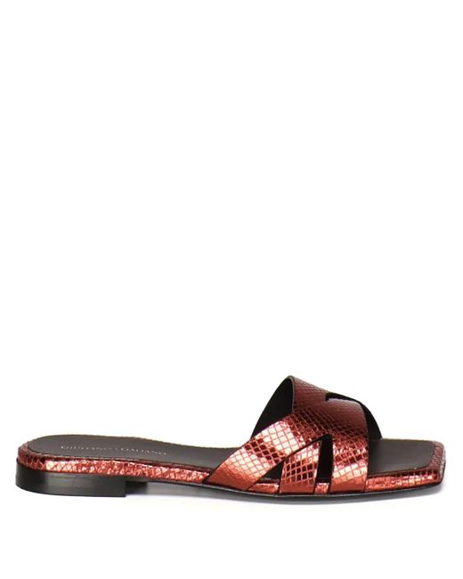 Giuliano Galiano レザーサンダル Brown