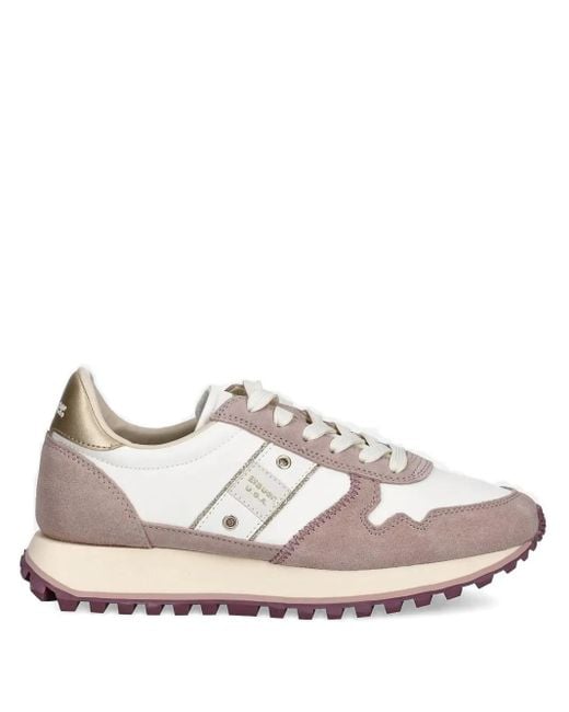 Blauer Pink Suede Leather Trainers