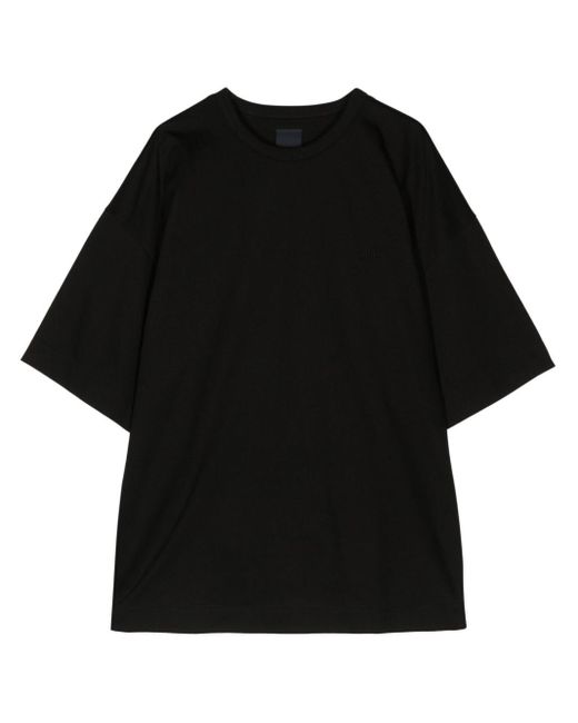Juun.J Black Embroidered-detail Cotton T-shirt for men