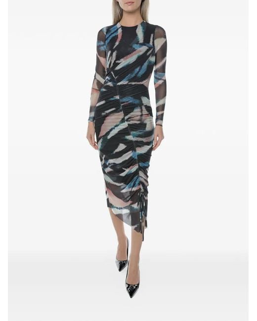 Ted Baker Blue Ellylou Long-Sleeve Midi Dress