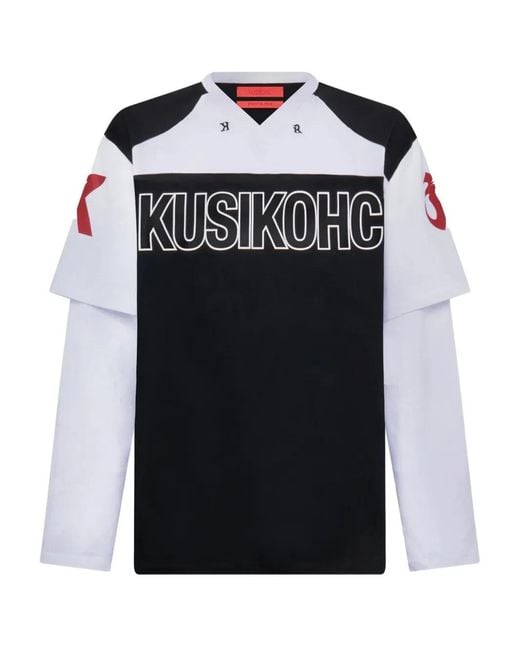 Kusikohc Black Baseball Polo Shirt for men