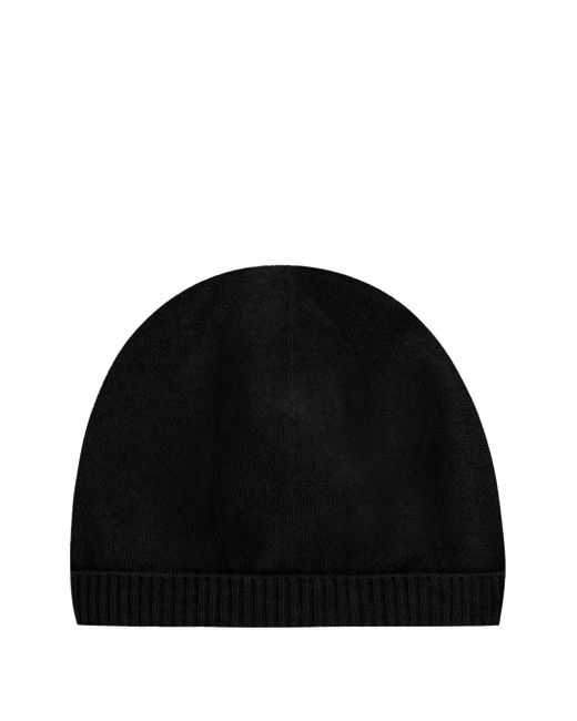 Dolce & Gabbana Black Ribbed Beanie