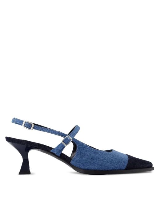 CAREL PARIS Blue Cecile Slingback Pumps
