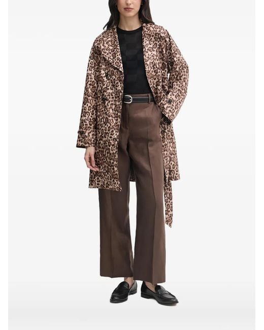 Save The Duck Brown Tecla Double-Breasted Coat