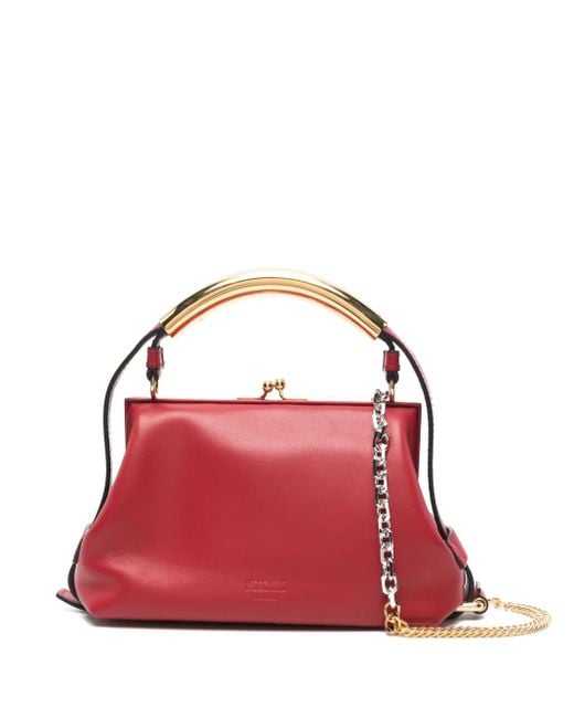 Moschino レザー トートバッグ Red